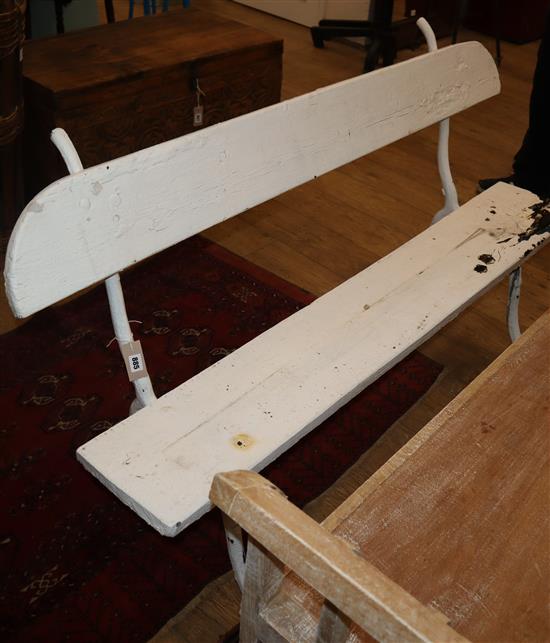 A Coalbrookdale style garden bench W.144cm